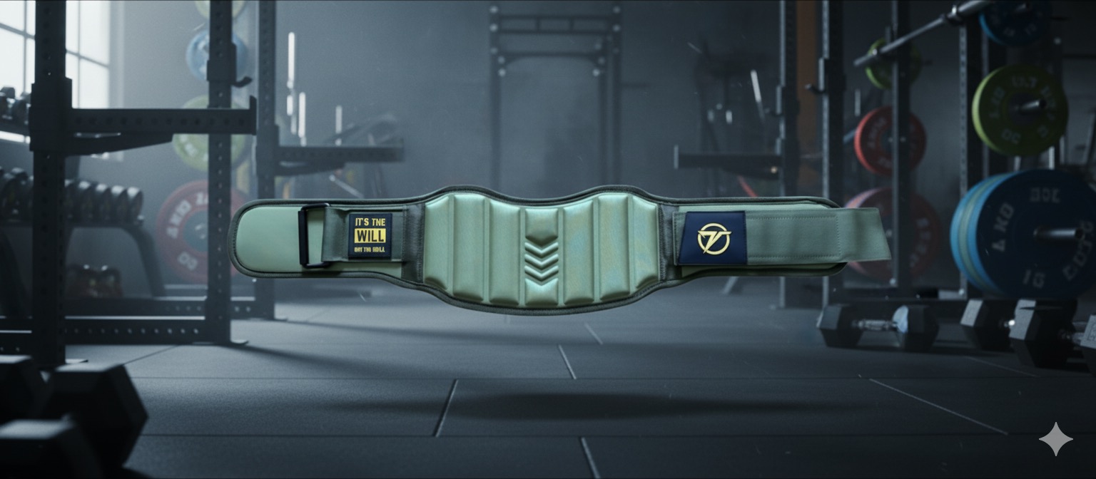 Army green Neoprene gym belt